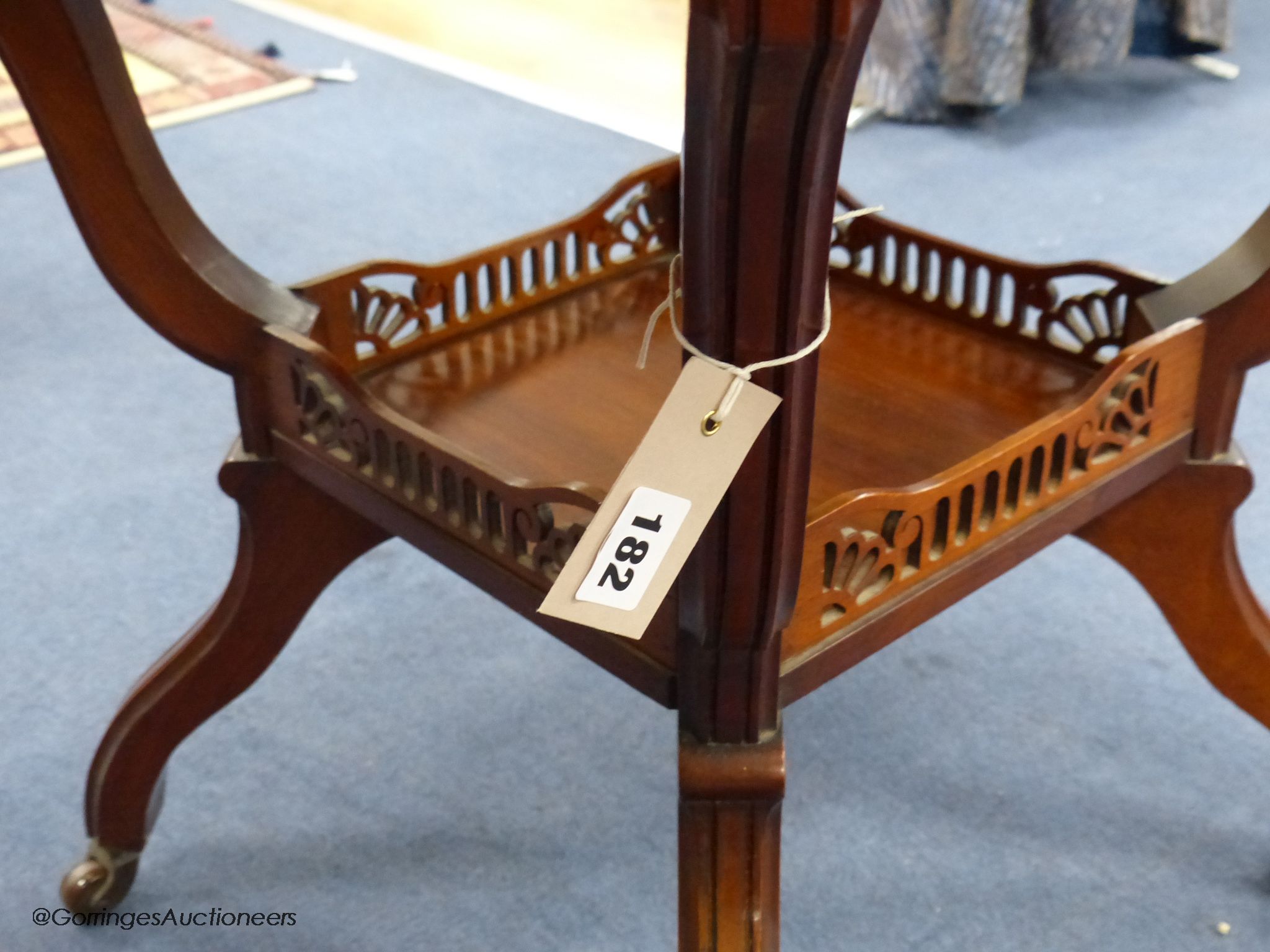 A Late Victorian walnut octagonal centre table, 75.5 cm wide, 69 cm high